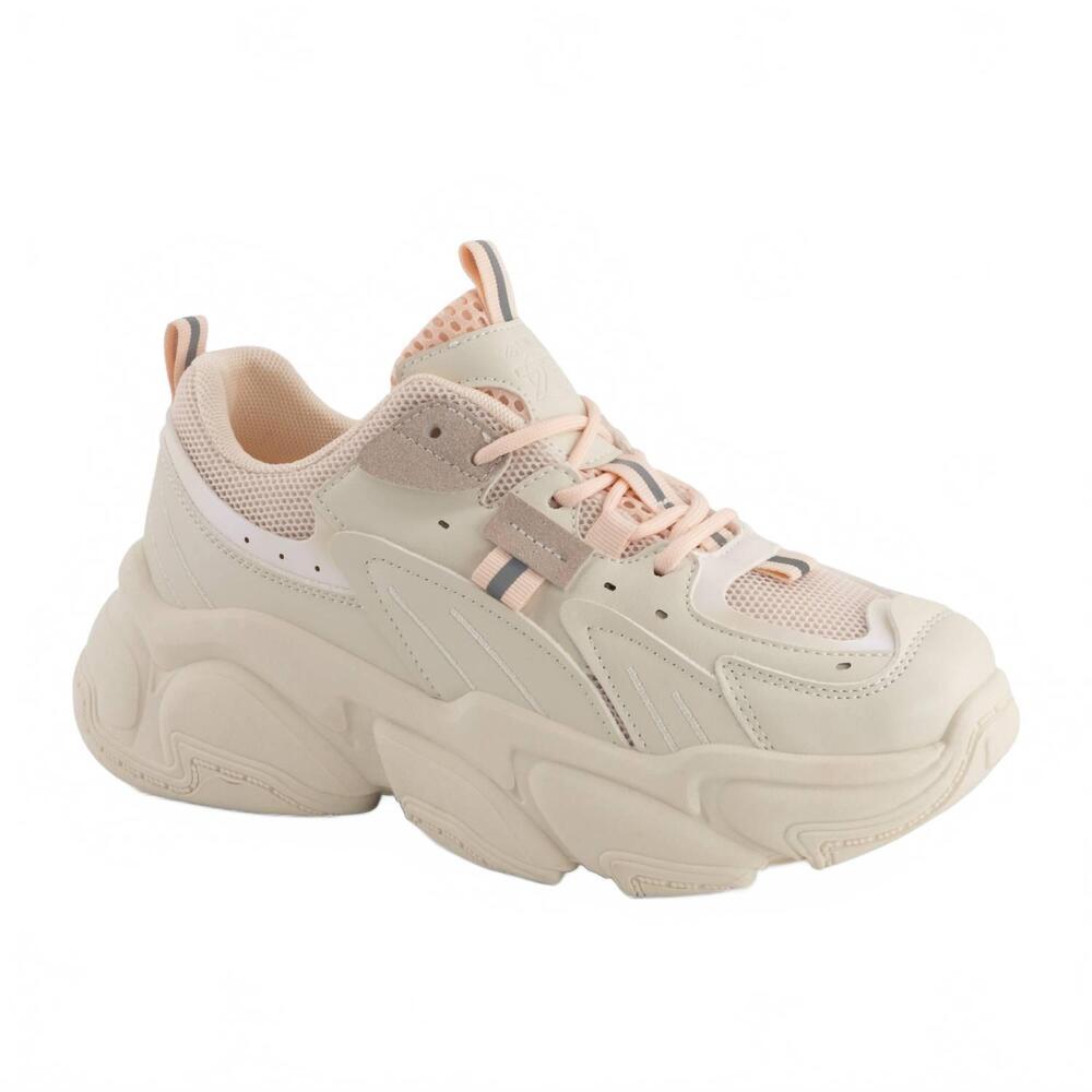 NEW ANDREA women’s chunky fashion sneakers with platform sole in off white